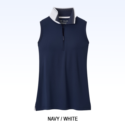 PETER MILLAR CHRISSIE SLEEVELESS ZIP POLO