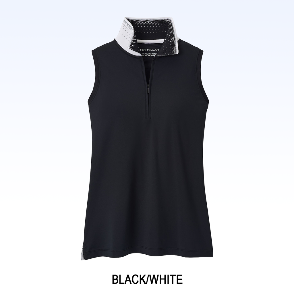 PETER MILLAR CHRISSIE SLEEVELESS ZIP POLO