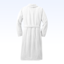 CHECKERED TERRY SHAWL COLLAR BATHROBE