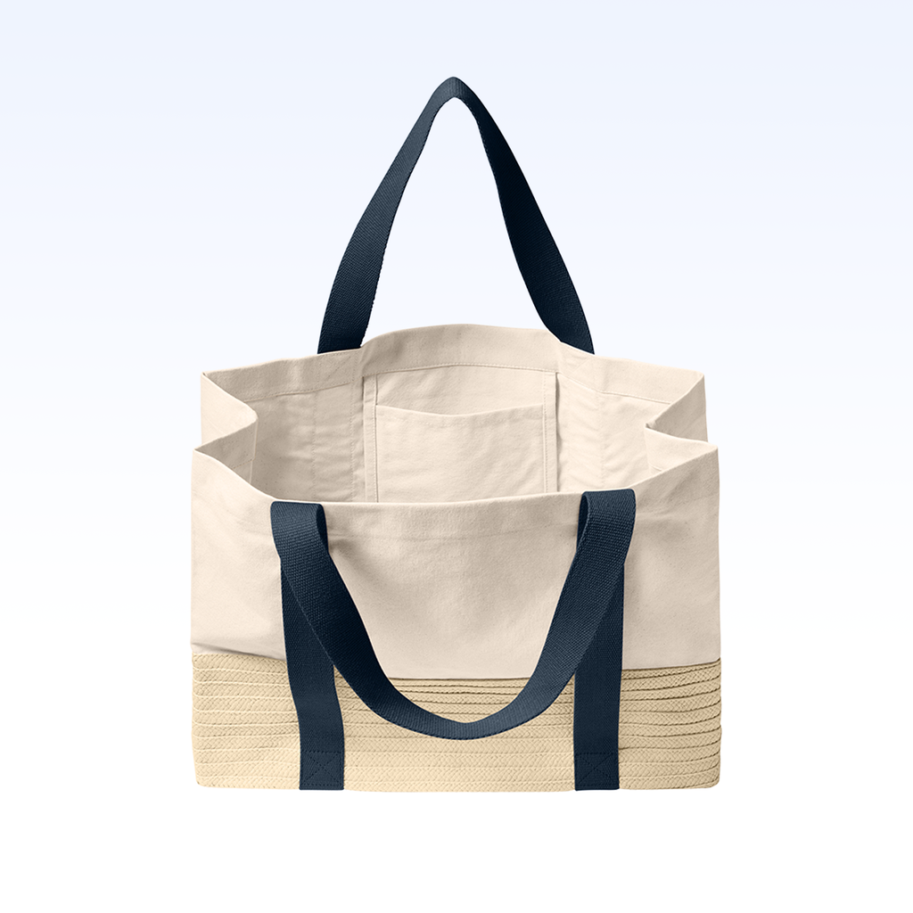 STRAW & CANVAS MARKET TOTE