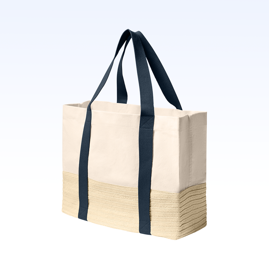 STRAW & CANVAS MARKET TOTE