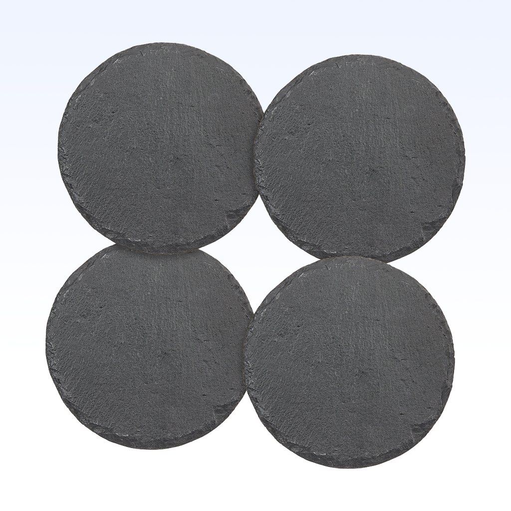SET OF 4 SLATE COASTERS - 4"