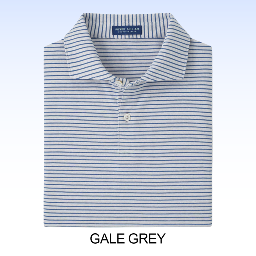 PETER MILLAR ALBATROSS STRIPE COTTON-BLEND PIQUÉ POLO