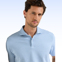 PETER MILLAR ALBATROSS STRIPE COTTON-BLEND PIQUÉ POLO
