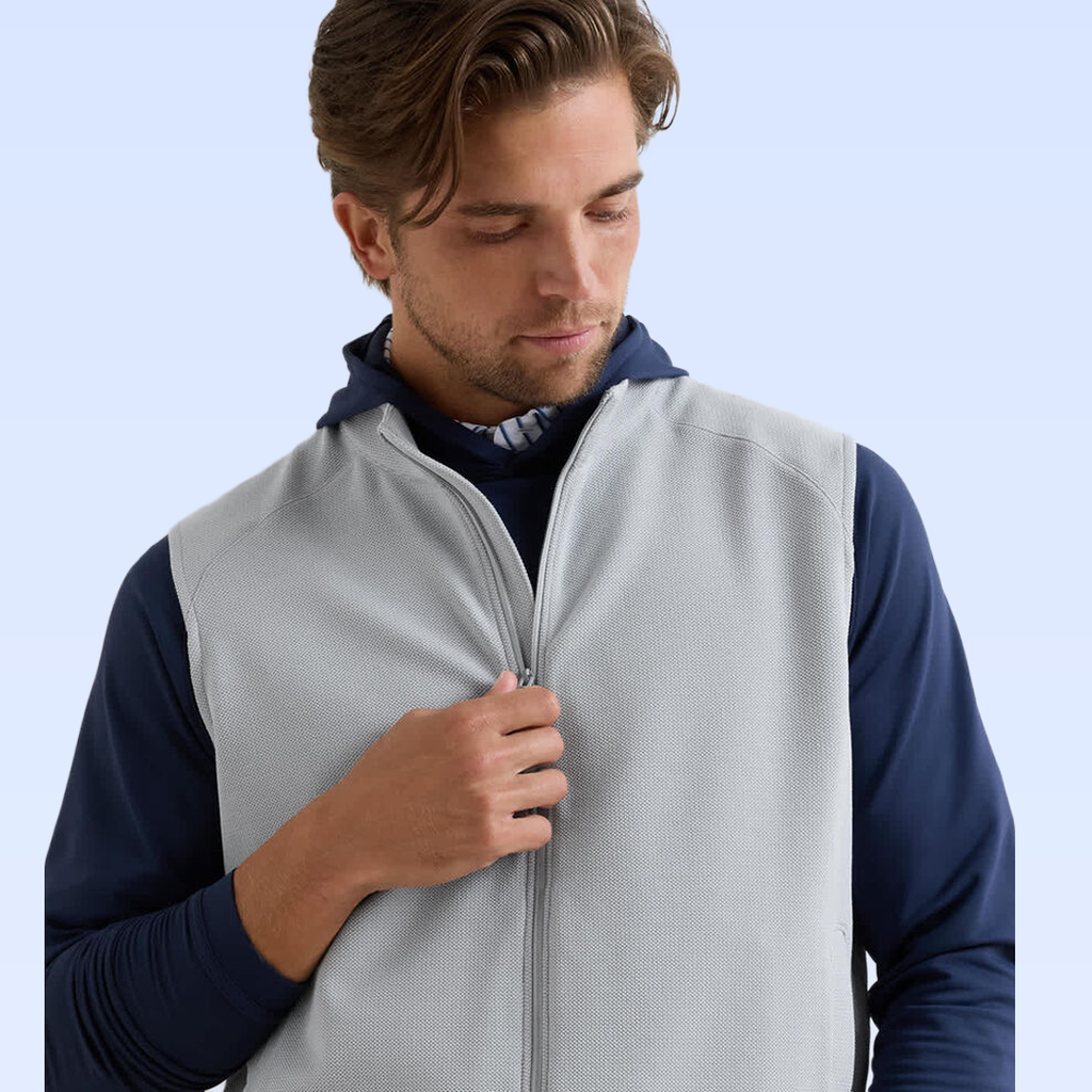 PETER MILLAR CRADLE PIQUÉ PERFORMANCE FULL-ZIP VEST