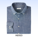 PETER MILLAR DEVONPORT CHAMBRAY COTTON-STRETCH SPORT SHIRT