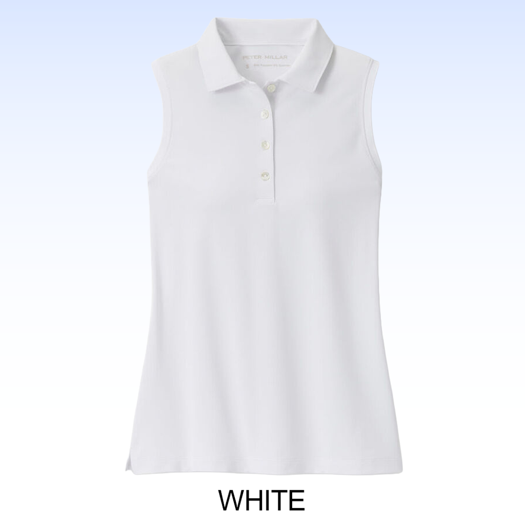 PETER MILLAR LADIES SPORT MESH SLEEVELESS BUTTON POLO