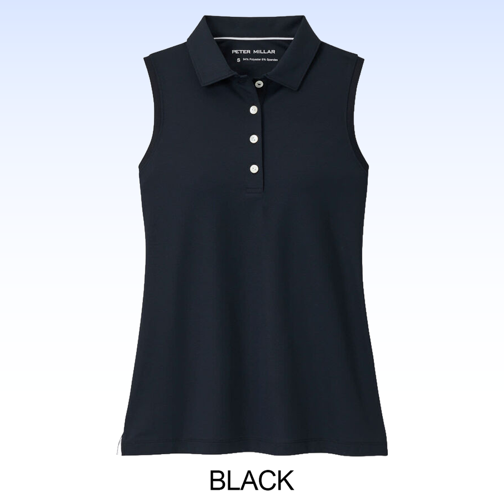 PETER MILLAR LADIES SPORT MESH SLEEVELESS BUTTON POLO