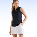 PETER MILLAR LADIES SPORT MESH SLEEVELESS BUTTON POLO