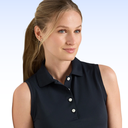 PETER MILLAR LADIES SPORT MESH SLEEVELESS BUTTON POLO