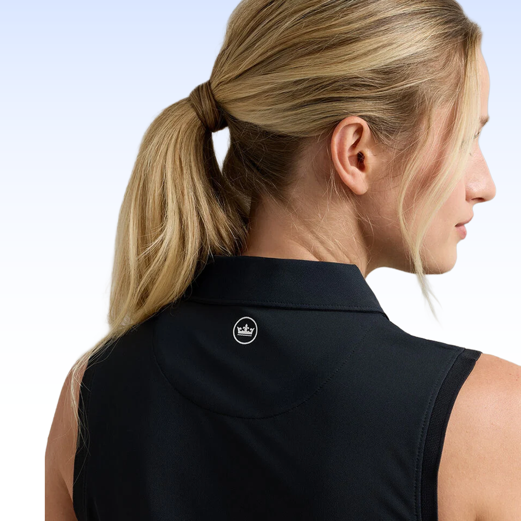 PETER MILLAR LADIES SPORT MESH SLEEVELESS BUTTON POLO