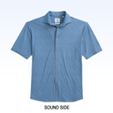 JOHNNIE-O BRECK SOLID KNIT SHORT SLEEVE BUTTON DOWN