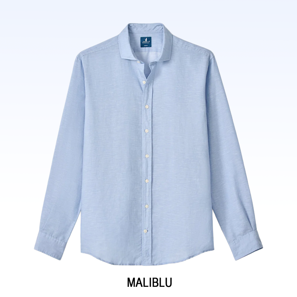 JOHNNIE-O LINEN BLEND BUTTON DOWN SHIRT - MCCARTHY SOLID