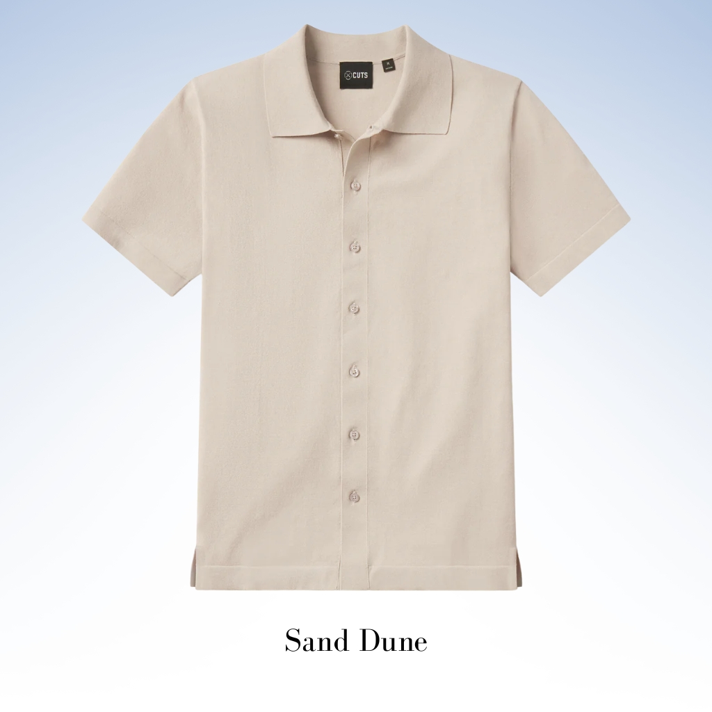 CUTS CLOTHING RIVIERA KNIT BUTTON UP