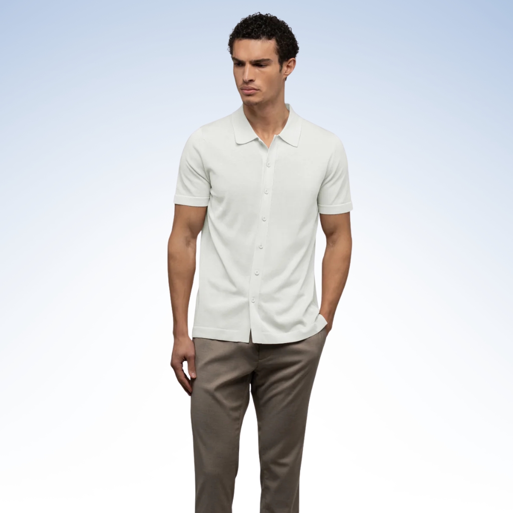 CUTS CLOTHING RIVIERA KNIT BUTTON UP