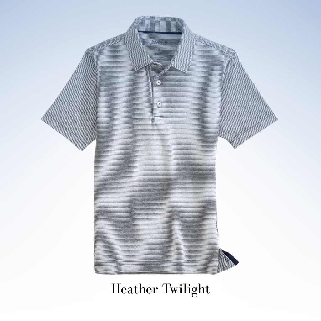 JOHNNIE-O PERFORMANCE JERSEY JR. POLO - LYNDONN STRIPE