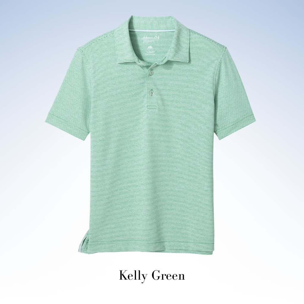 JOHNNIE-O PERFORMANCE JERSEY POLO - LYNDONN STRIPE